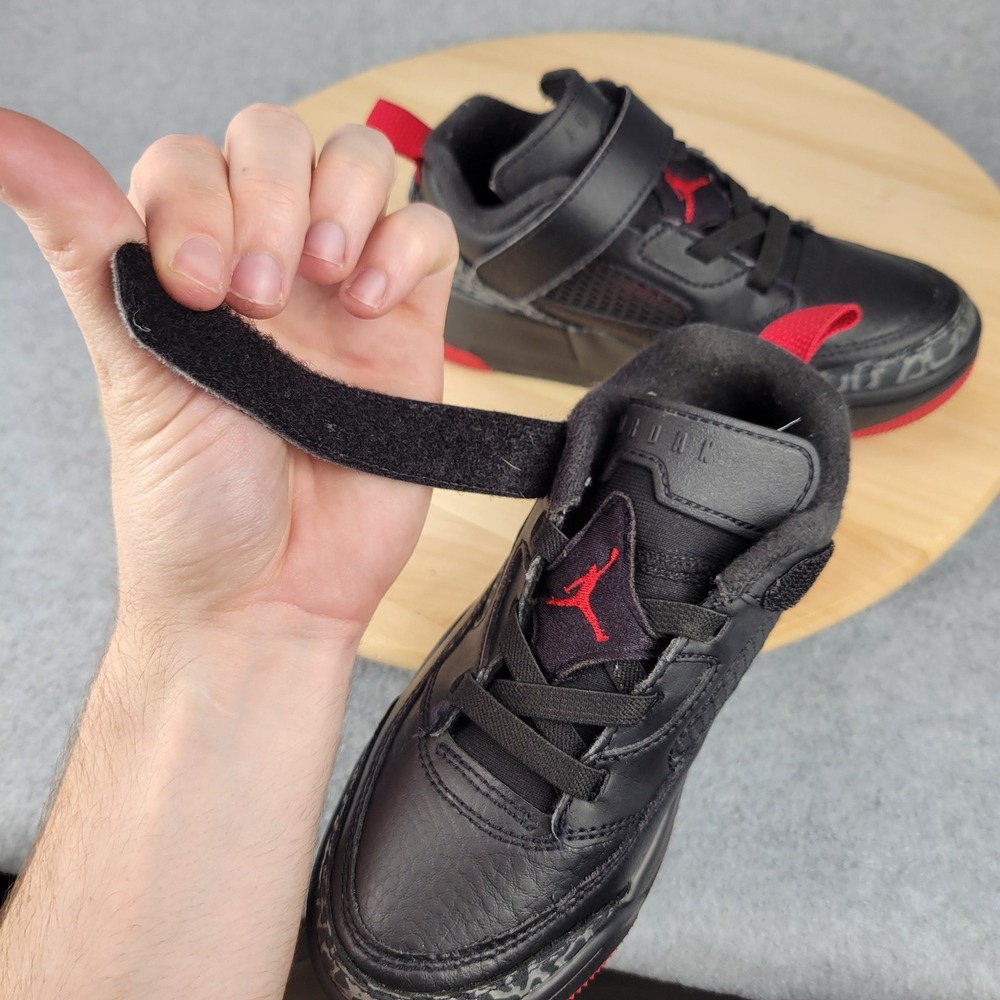 Jordan Spizike Low Kids Size 12C Black Red Bred Elephant Print FQ3951-006 - Picture 10 of 11